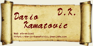 Dario Kamatović vizit kartica